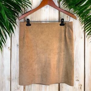 BCBGMAXAZRIA Jaylyn Faux Suede Pencil Skirt - Size M - Mocha / Corpcore